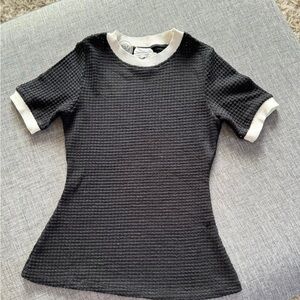 Kids Black and White Textured Shirt